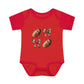 Baby Bodysuit — Football & Bow Pattern Infant Onesie (Cute Game Day Outfit)