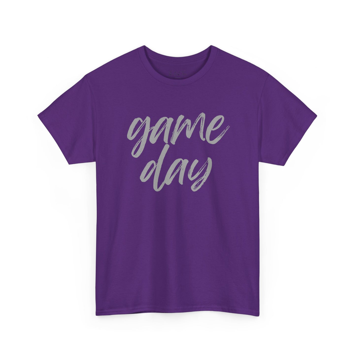Game Day- Grey Text Script Tee