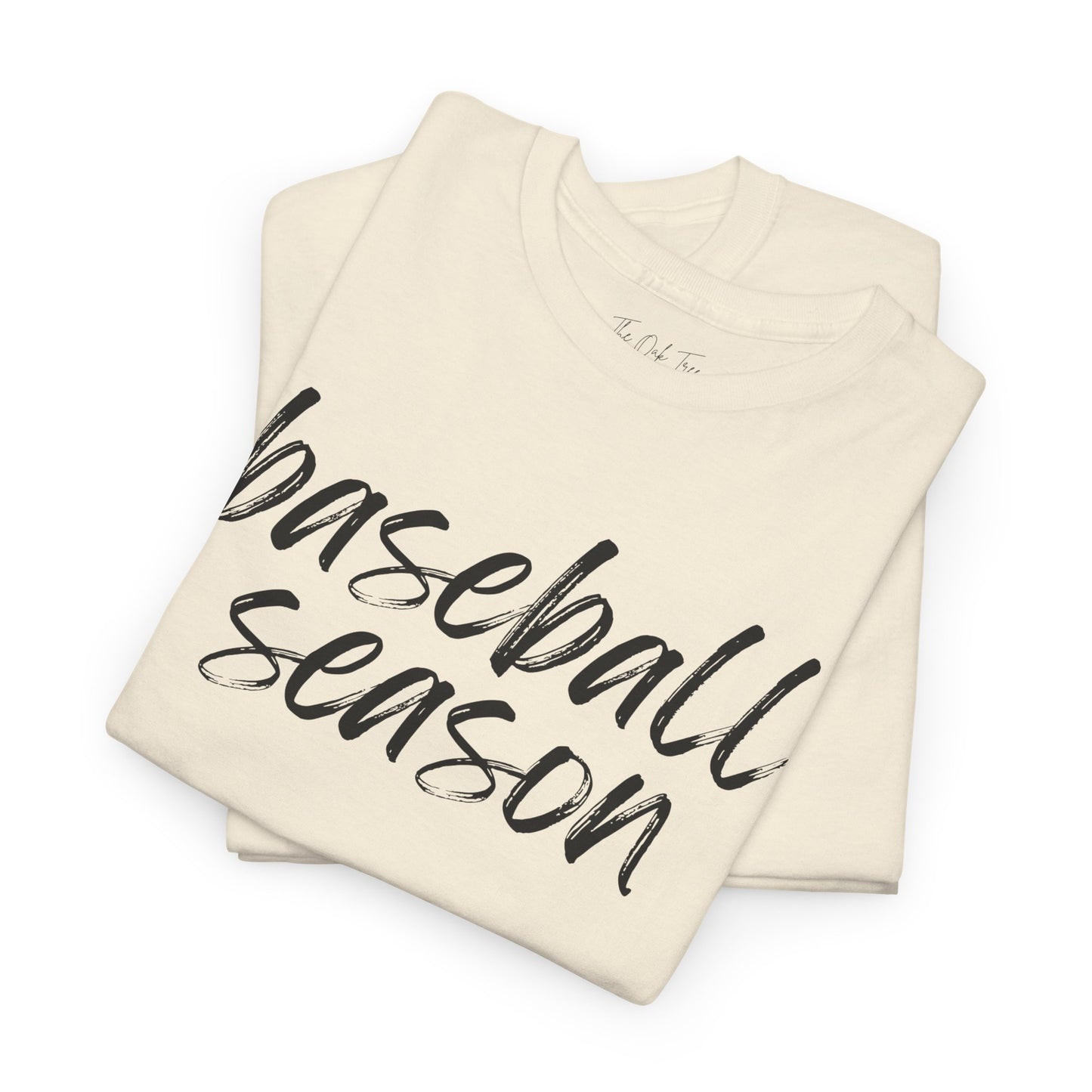 Baseball Season- Black Text Tee