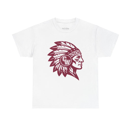 CW Indians Logo T-Shirt — CW Maroon Graphic Tee