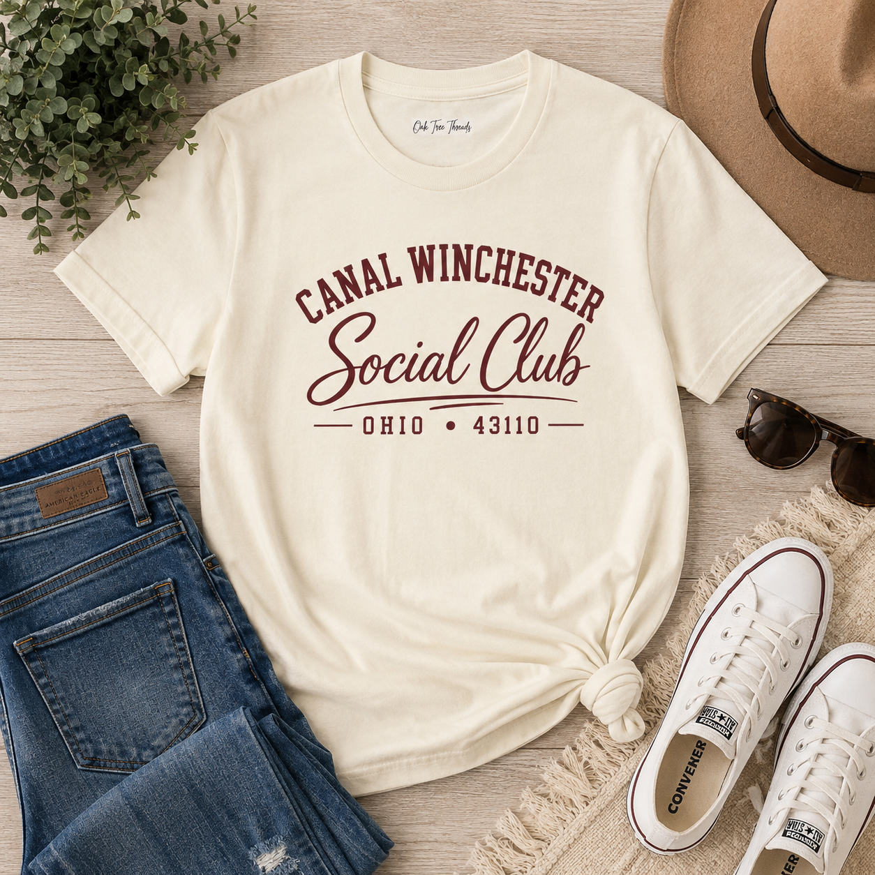 Canal Winchester Social Club Tee — Ohio 43110 Vintage Script T-Shirt