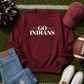 Embroidered Crewneck Sweatshirt - Go Indians