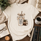 Books Coffee Repeat T‑Shirt — Cute Booklover Coffee Graphic Tee