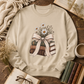 Crewneck Sweatshirt — Vintage Books & Daisies Floral Stack