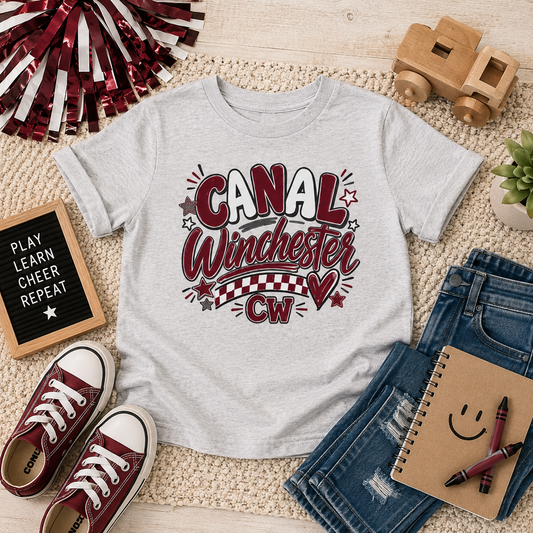 Kids Tee — Canal Winchester Graphic Tee — Retro Town Pride CW T‑Shirt