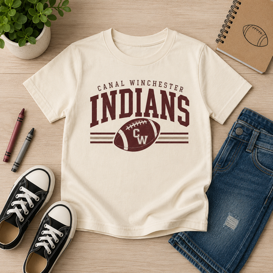 Youth Tee - Canal Winchester Indians Football Tee