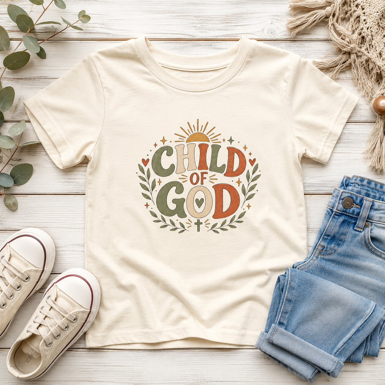 Child of God Youth Tee — Cute Faith-Based Kids Shirt