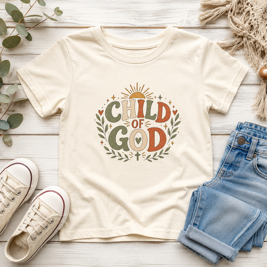 Child of God Youth Tee — Cute Faith-Based Kids Shirt