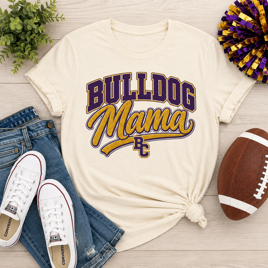 Bulldog Mama T-Shirt — Proud Team Mom Graphic Tee