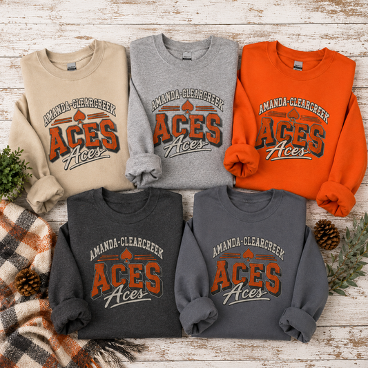 Amanda-Clearcreek Aces Vintage Crewneck Sweatshirt