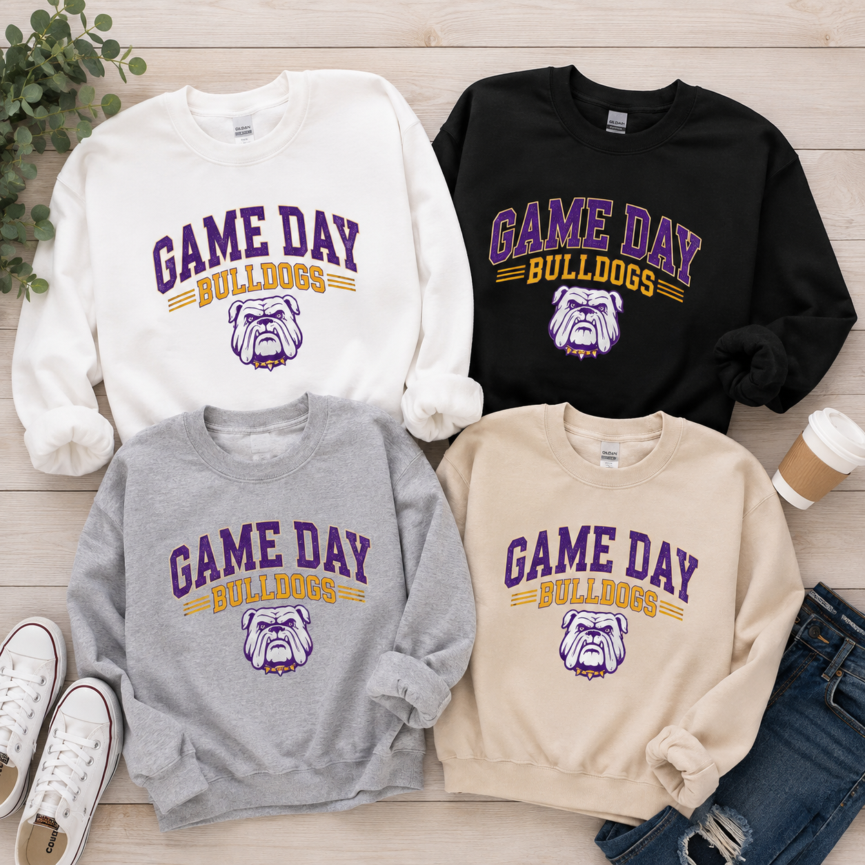 Bloom-Carroll Game Day Bulldogs Crewneck Sweatshirt