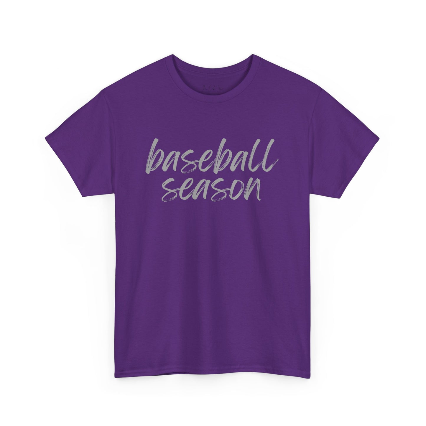 Baseball Season- Grey Text Tee