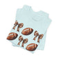 Football & Bows Tee — Cute Game Day Shirt for Fans & Moms