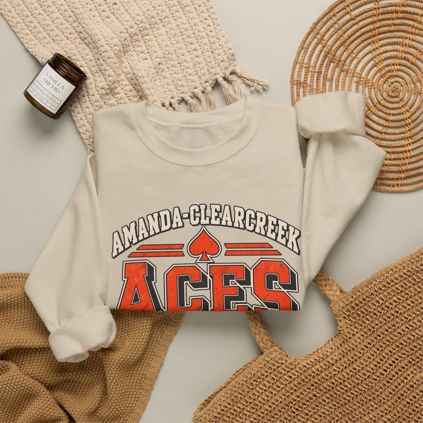 Amanda-Clearcreek Aces Vintage Crewneck Sweatshirt