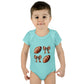 Baby Bodysuit — Football & Bow Pattern Infant Onesie (Cute Game Day Outfit)