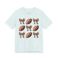 Football & Bows Tee — Cute Game Day Shirt for Fans & Moms