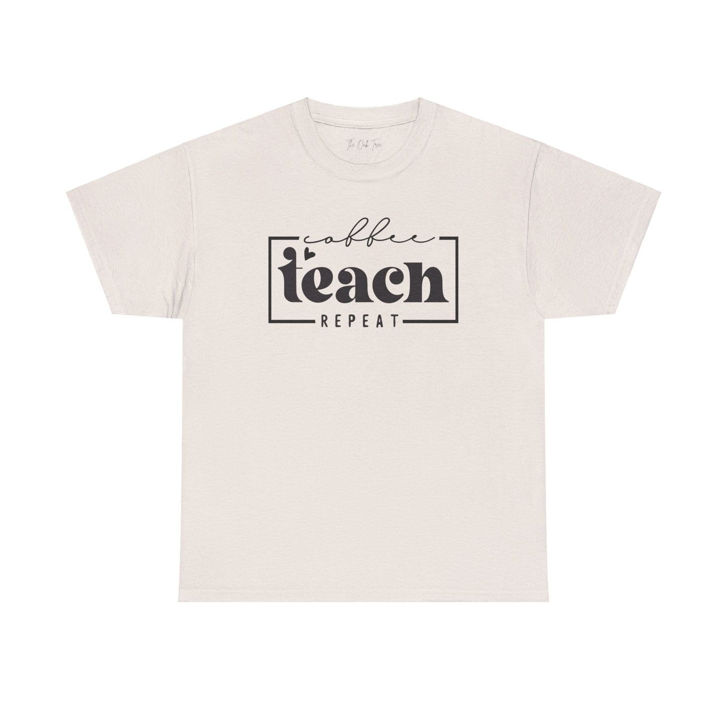 Coffee Teach Repeat Unisex Heavy Cotton Tee