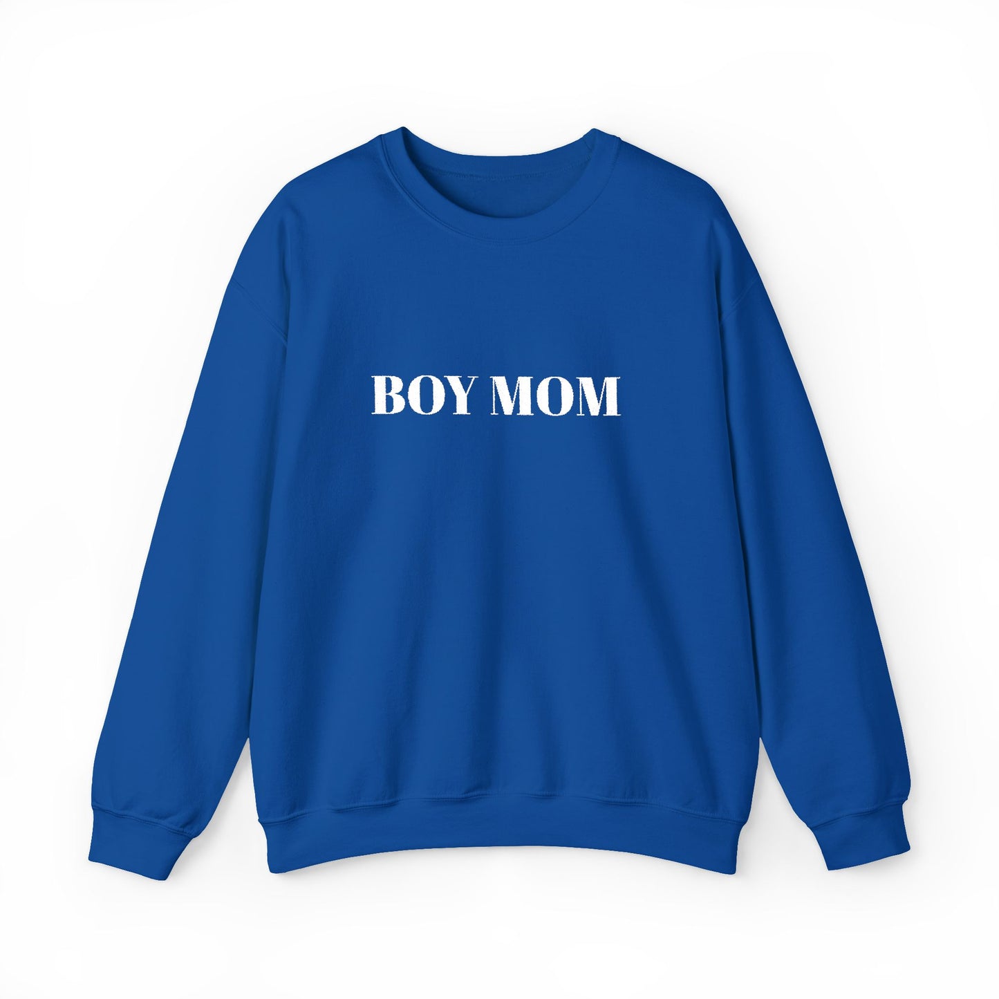 Embroidered Boy Mom Crewneck Sweatshirt — Mom Life Pullover