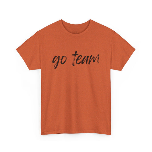 Go Team- Black Text Tee