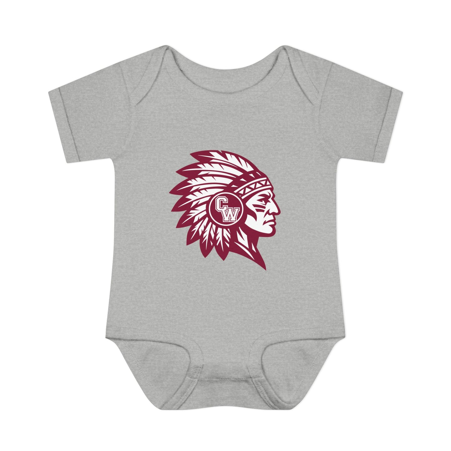 Infant Bodysuit — Maroon CW Indians Logo Baby Onesie