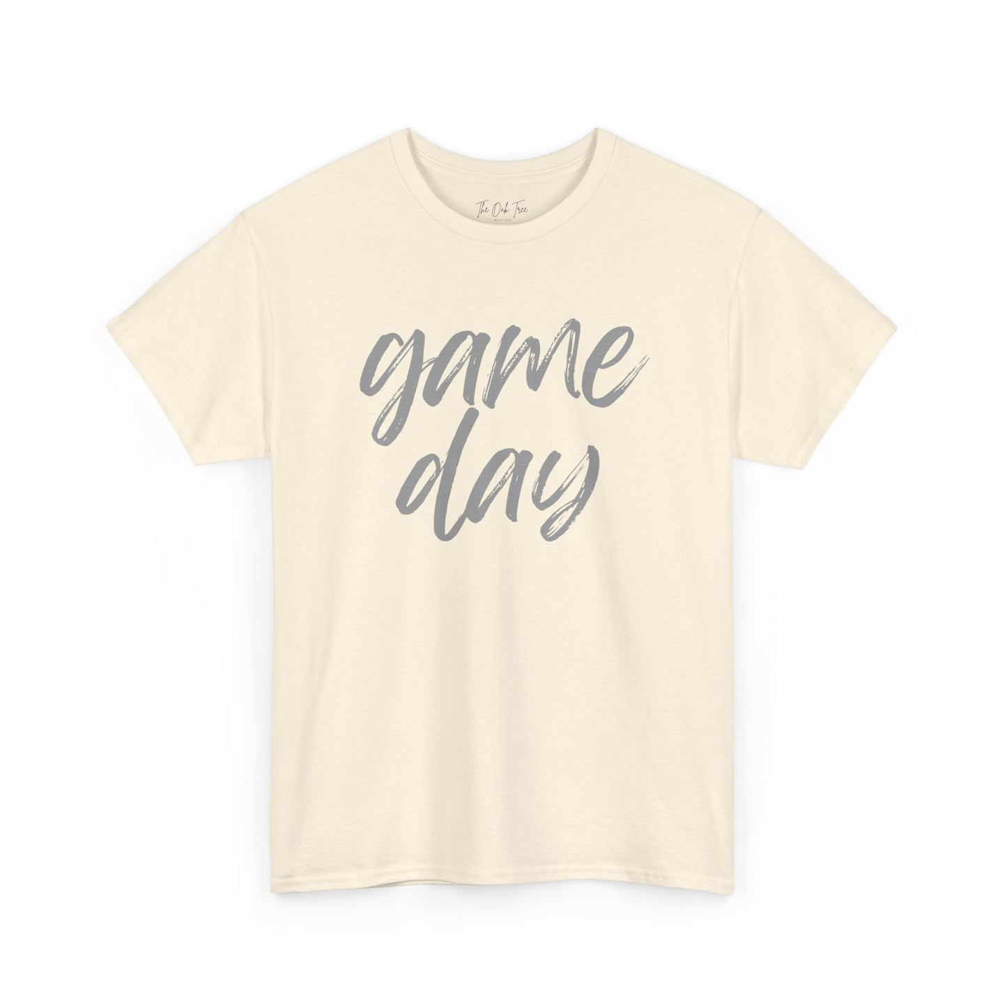 Game Day- Grey Text Script Tee