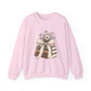 Crewneck Sweatshirt — Vintage Books & Daisies Floral Stack