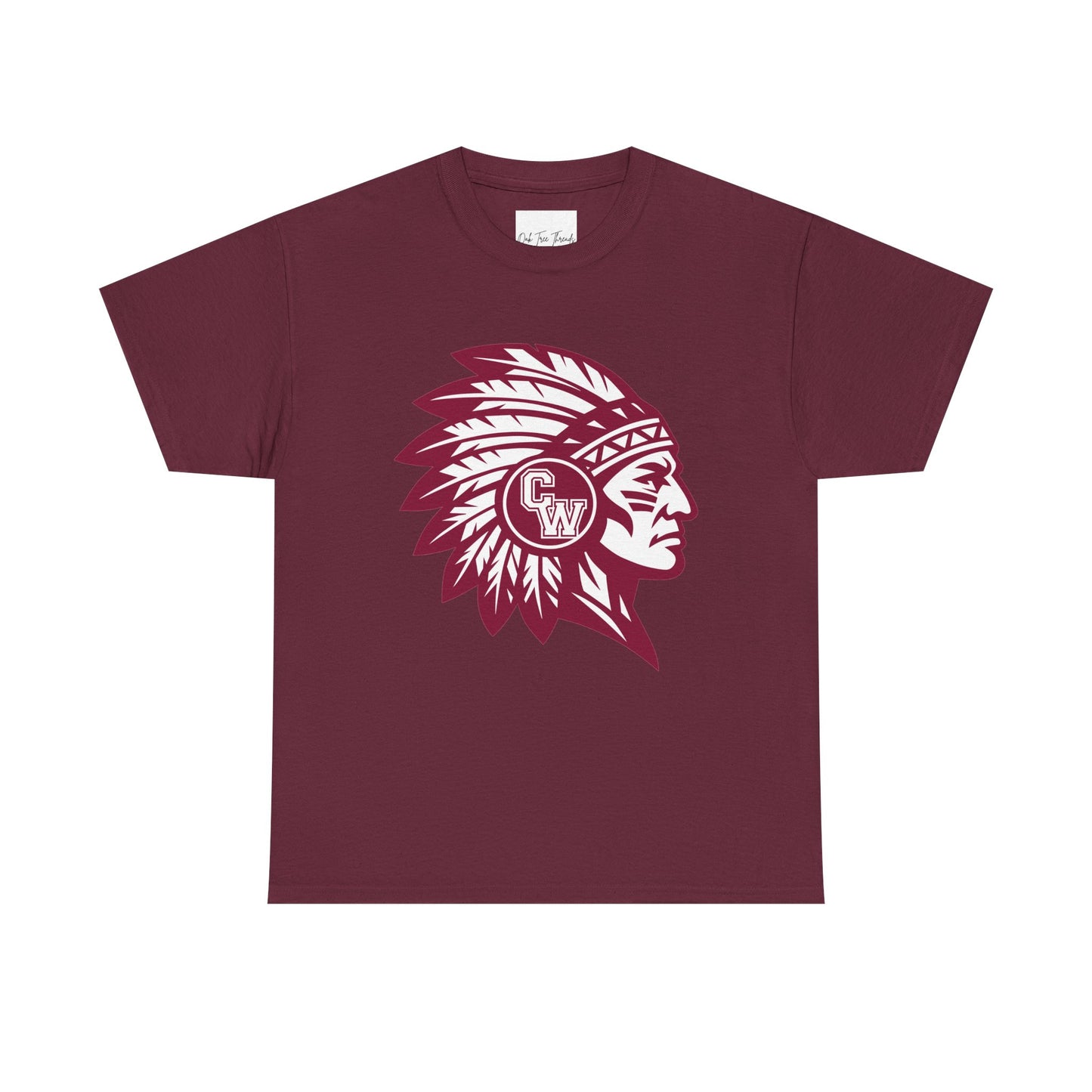 CW Indians Logo T-Shirt — CW Maroon Graphic Tee
