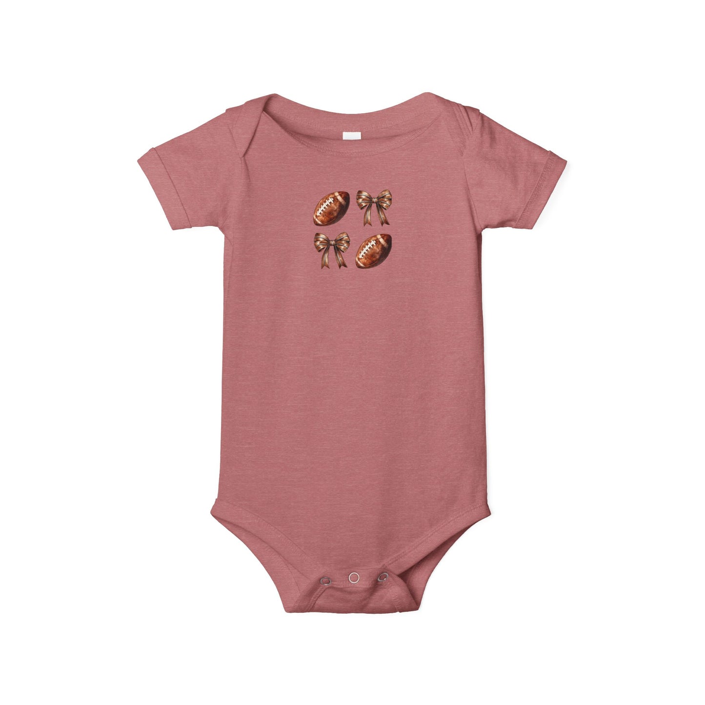 Baby Football Bodysuit – Cute Tiny Fan Infant One-Piece (BELLA + CANVAS)