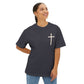 Oversized & Boxy Lift Heavy Pray Hard  Tee — Faith & Fitness Tee