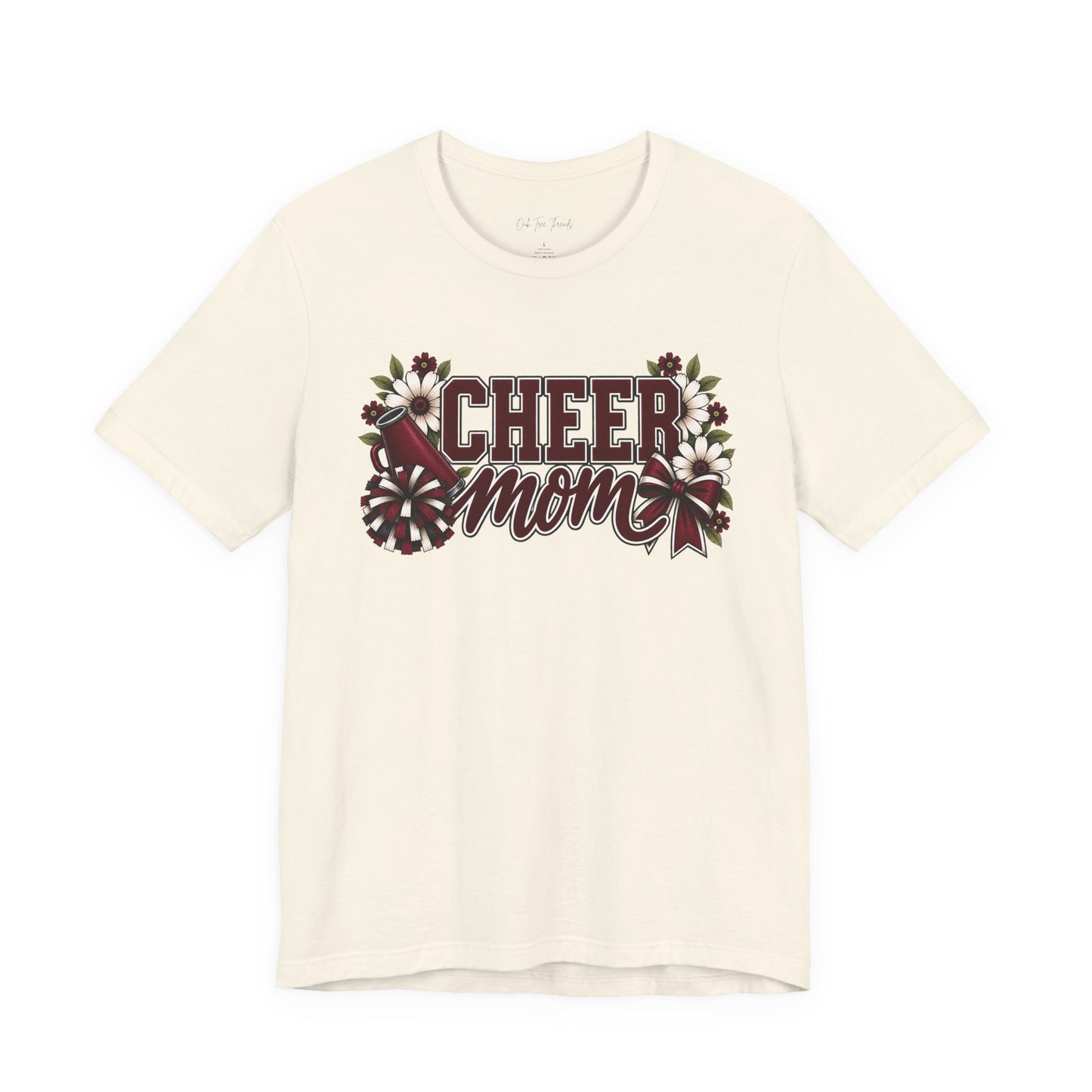 Cheer Mom T-Shirt — Floral Pom Pom Cheerleader Mom Tee