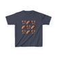Kids Football & Bows T‑Shirt — Cute Gridiron Pattern for Girls, Youth Game Day Tee