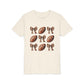 Youth Football & Bows T-Shirt — Cute Cheer Fan Tee for Girls (BELLA + CANVAS)