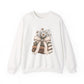 Crewneck Sweatshirt — Vintage Books & Daisies Floral Stack