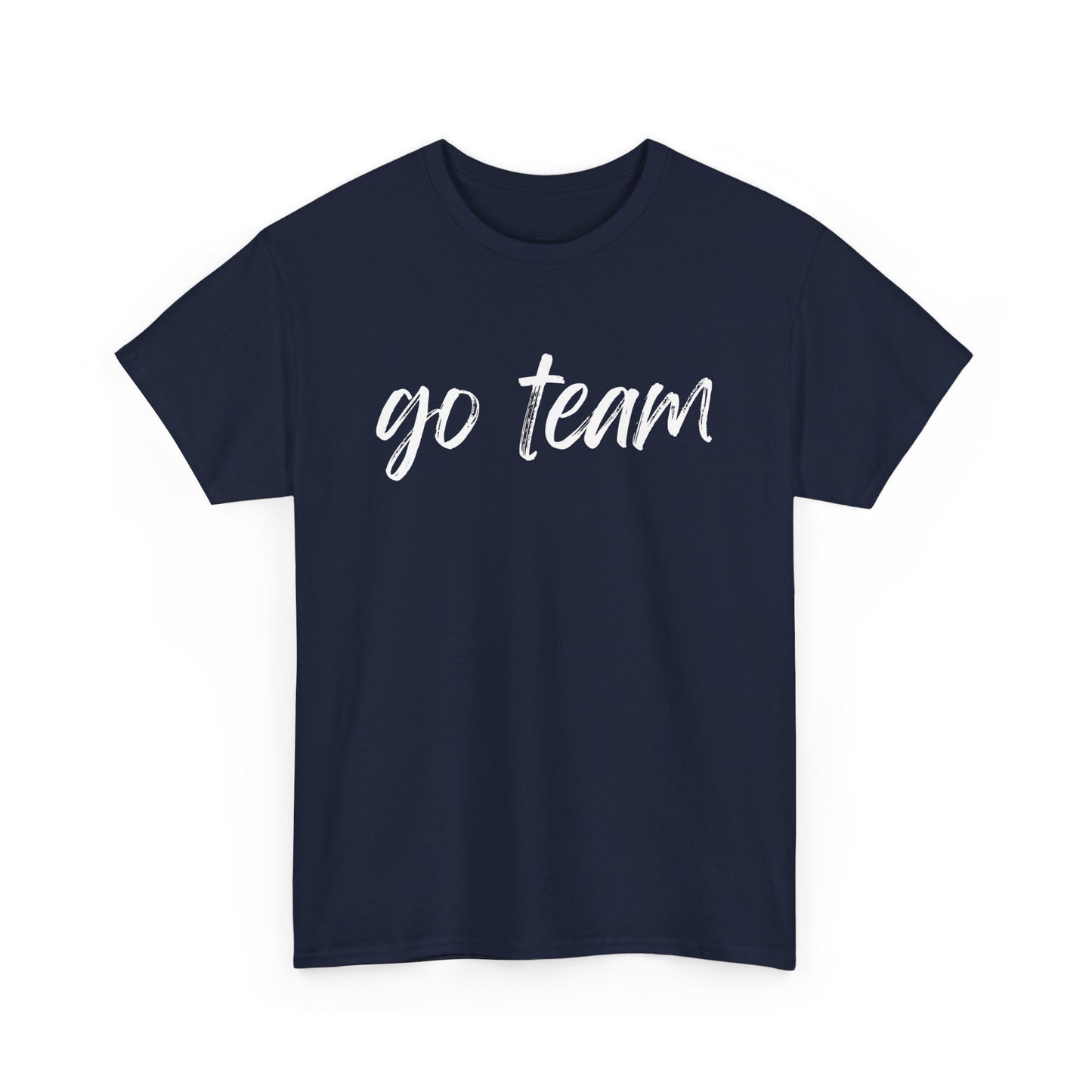 Go Team- White Text Tee