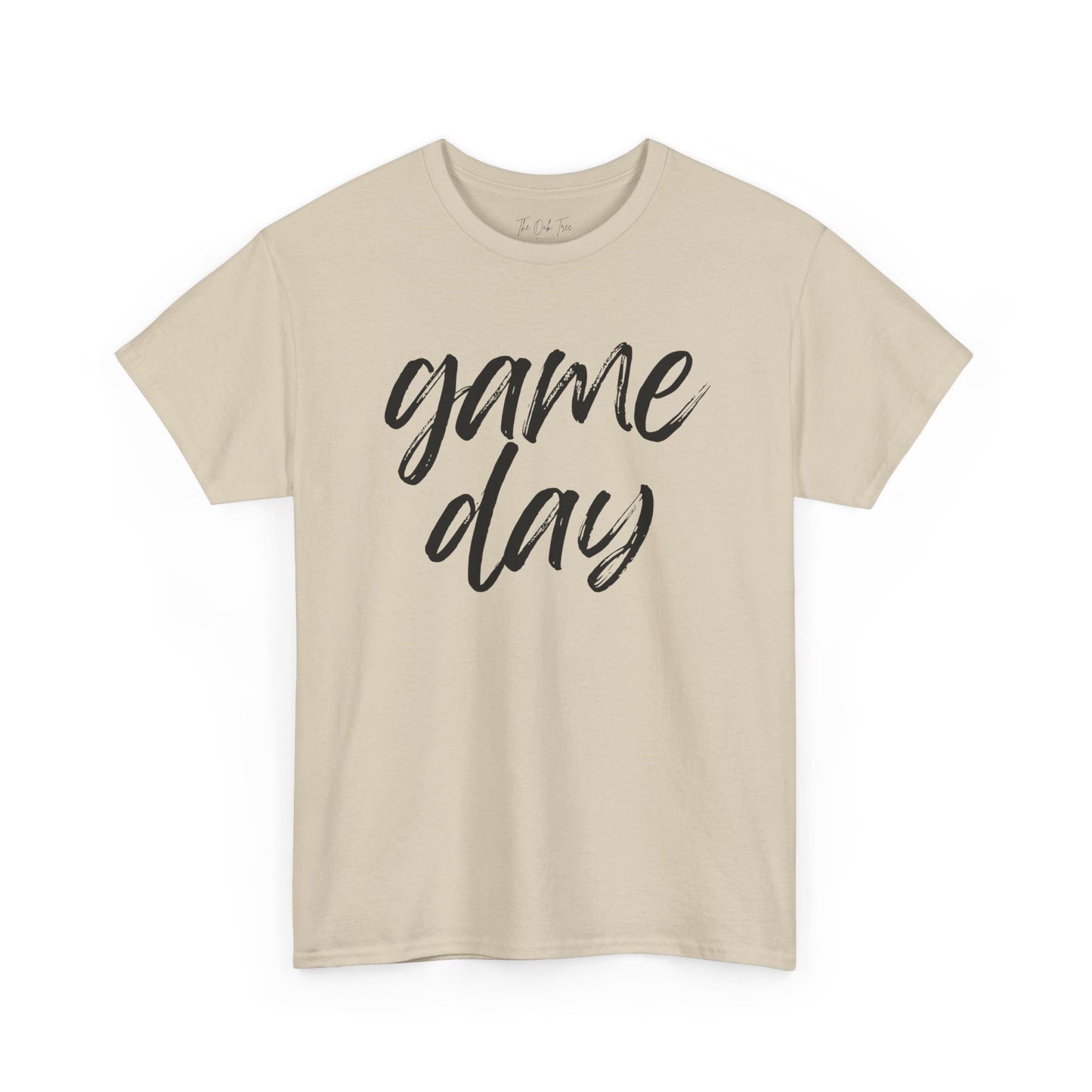 Game Day- Black Text Script Tee