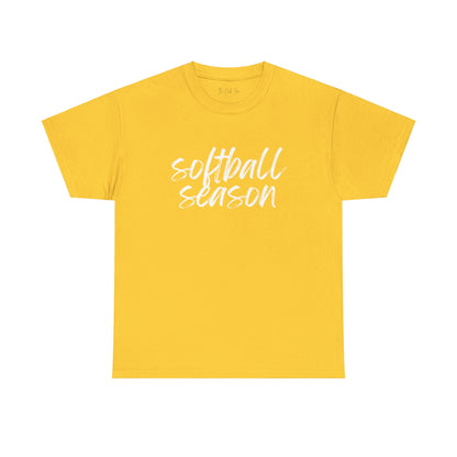 Softball Season- White Text Tee