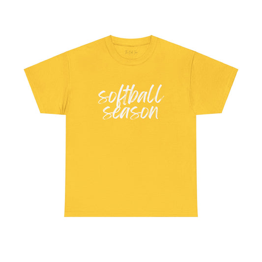 Softball Season- White Text Tee