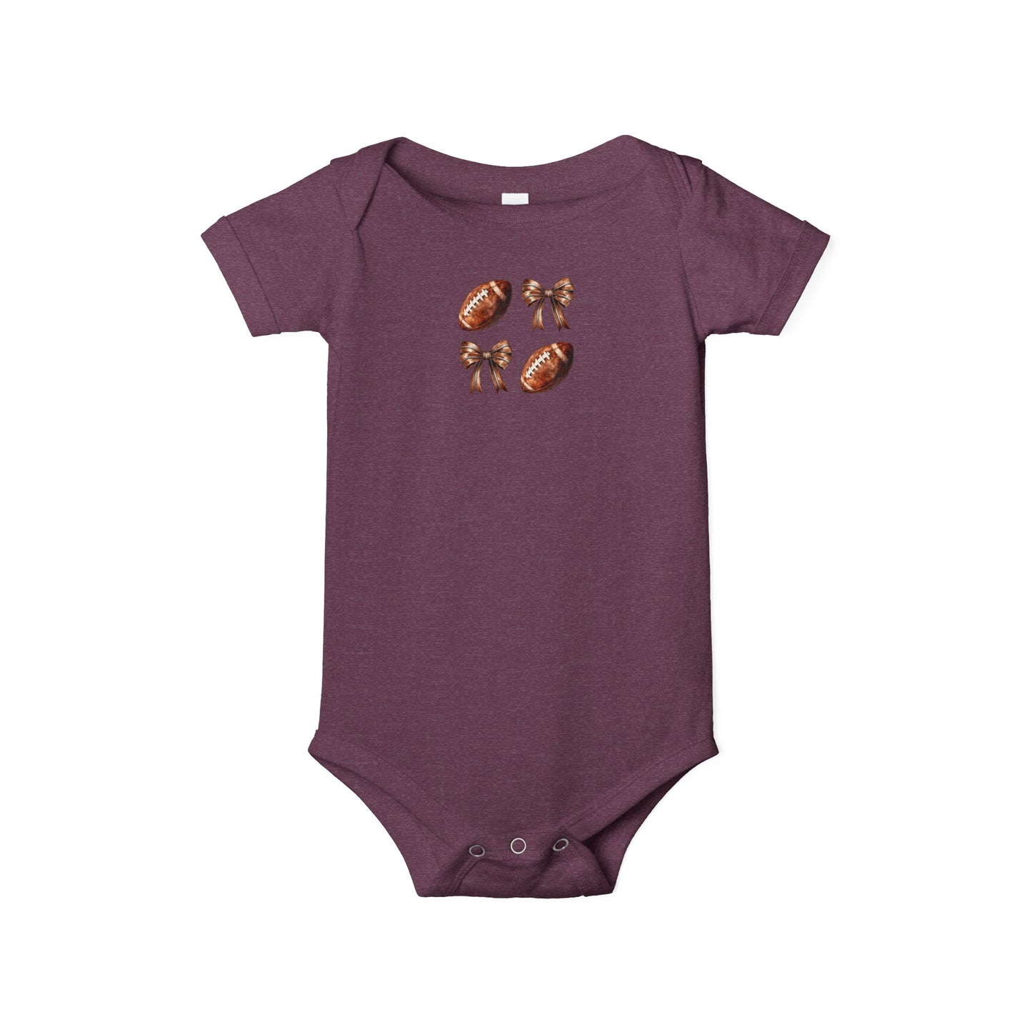 Baby Football Bodysuit – Cute Tiny Fan Infant One-Piece (BELLA + CANVAS)