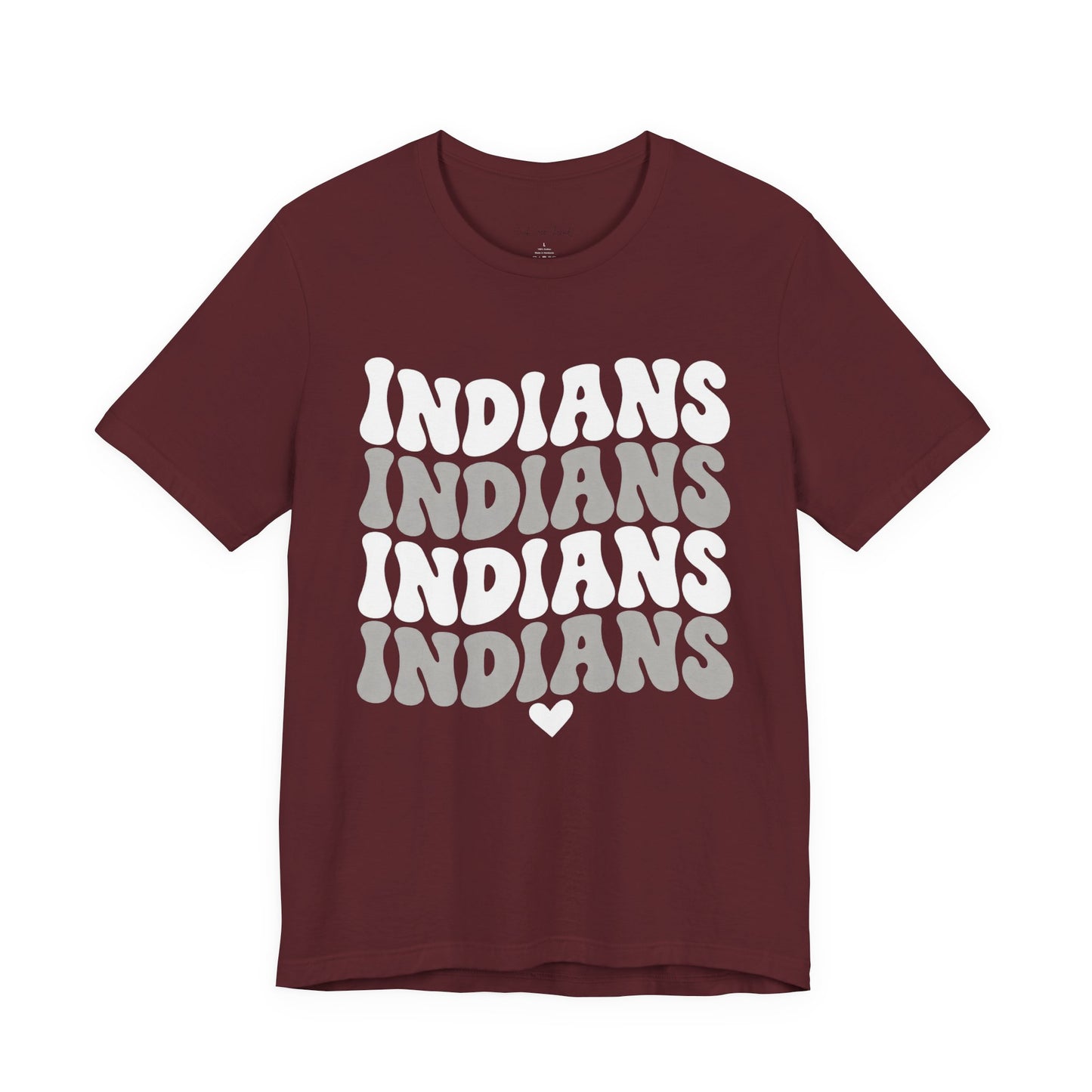 Indians Retro Stack Tee — Vintage Script Team Pride T-Shirt