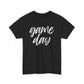 Game Day- White Text Script Tee