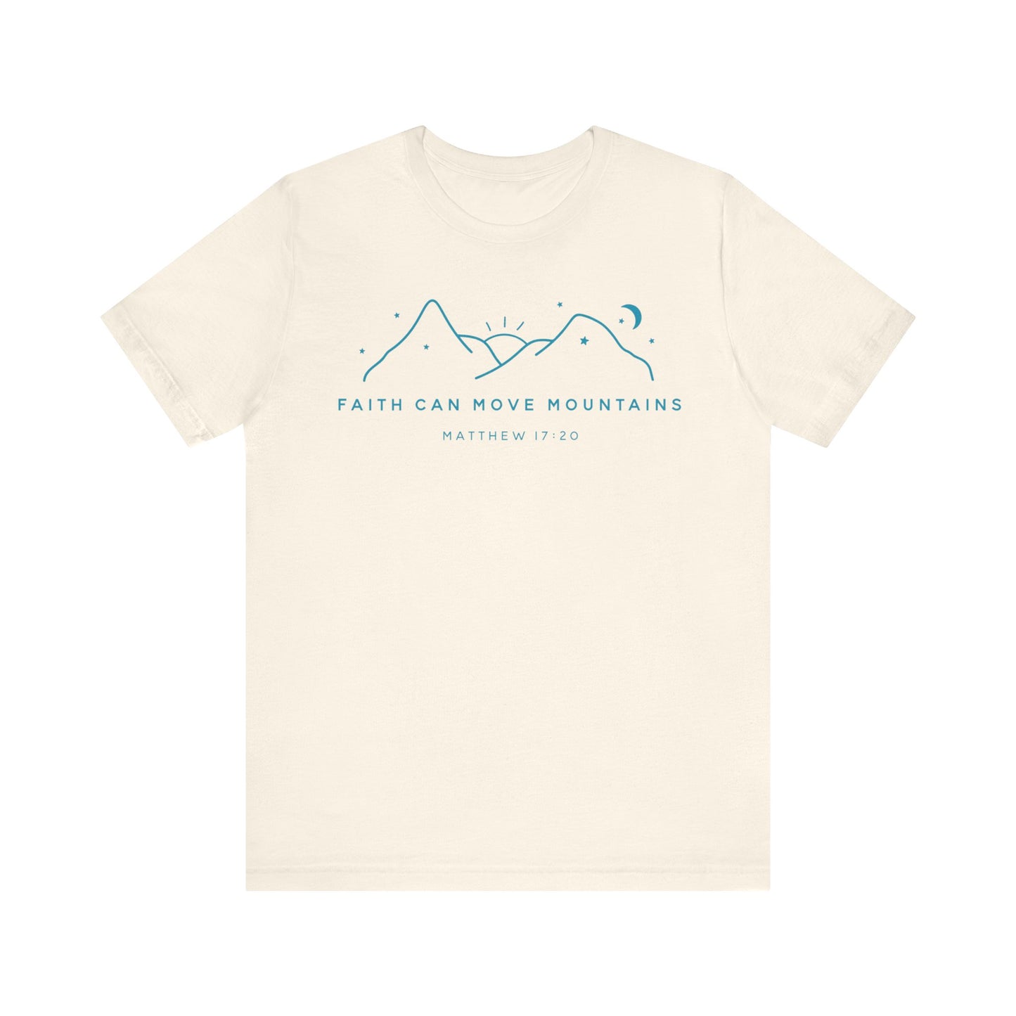 Faith Can Move Mountains Unisex Jersey Short Sleeve Tee