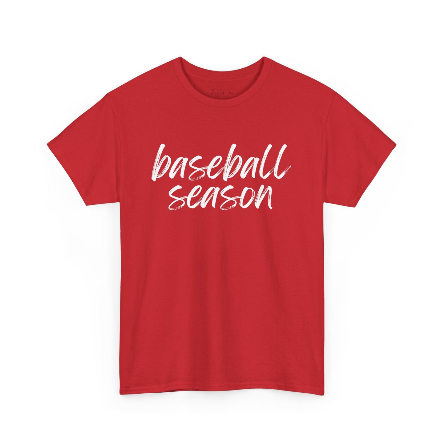 Baseball Season- White Text Tee