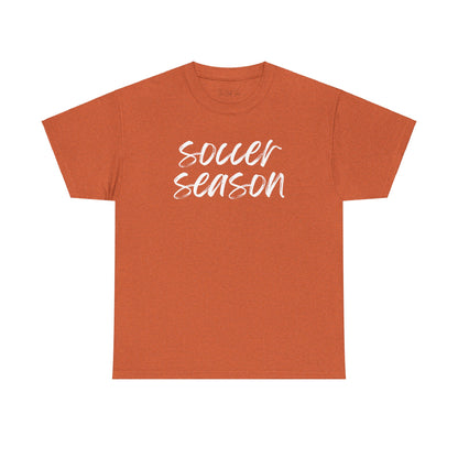 Soccer Season- White Text Tee