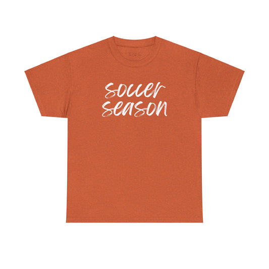 Soccer Season- White Text Tee