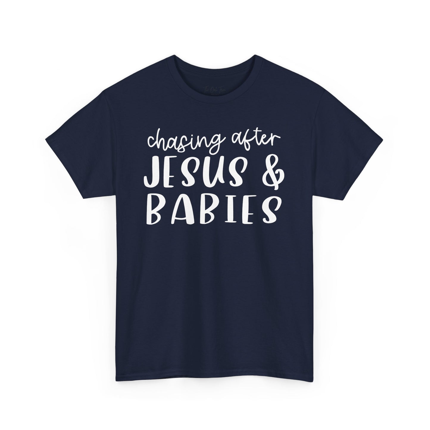 Chasing After Jesus and Babies Unisex Heavy Cotton Tee