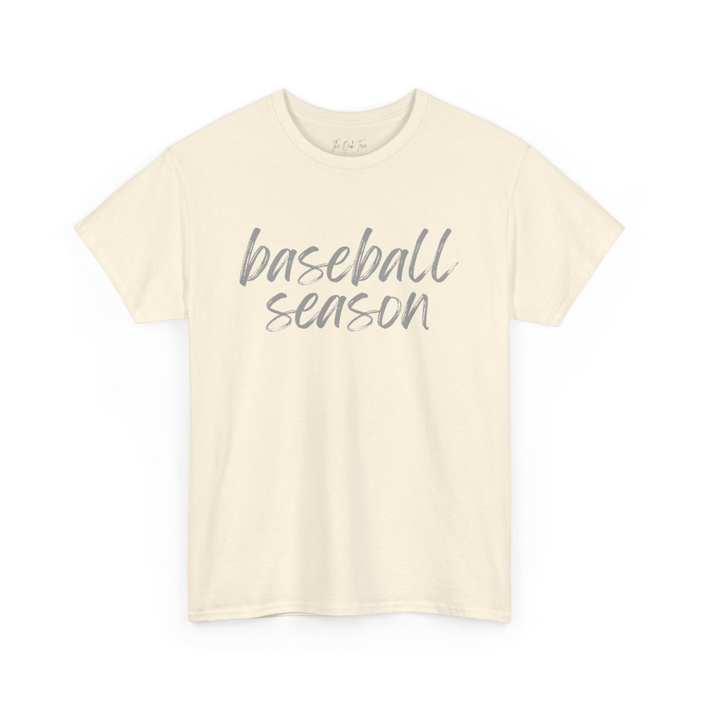 Baseball Season- Grey Text Tee