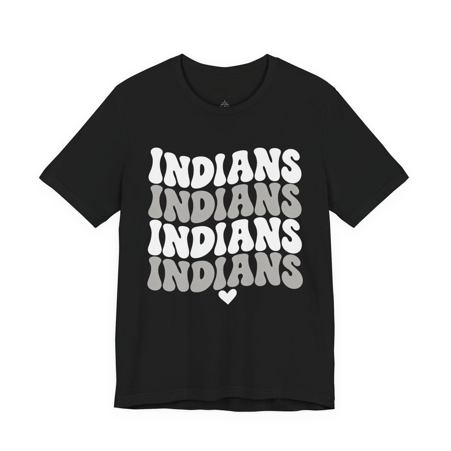 Indians Retro Stack Tee — Vintage Script Team Pride T-Shirt