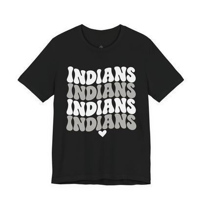Indians Retro Stack Tee — Vintage Script Team Pride T-Shirt