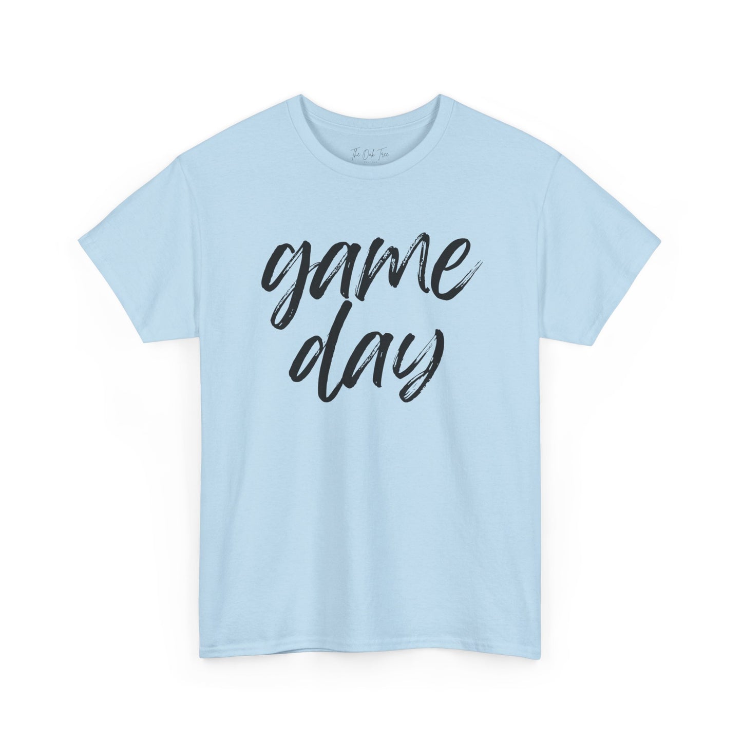 Game Day- Black Text Script Tee