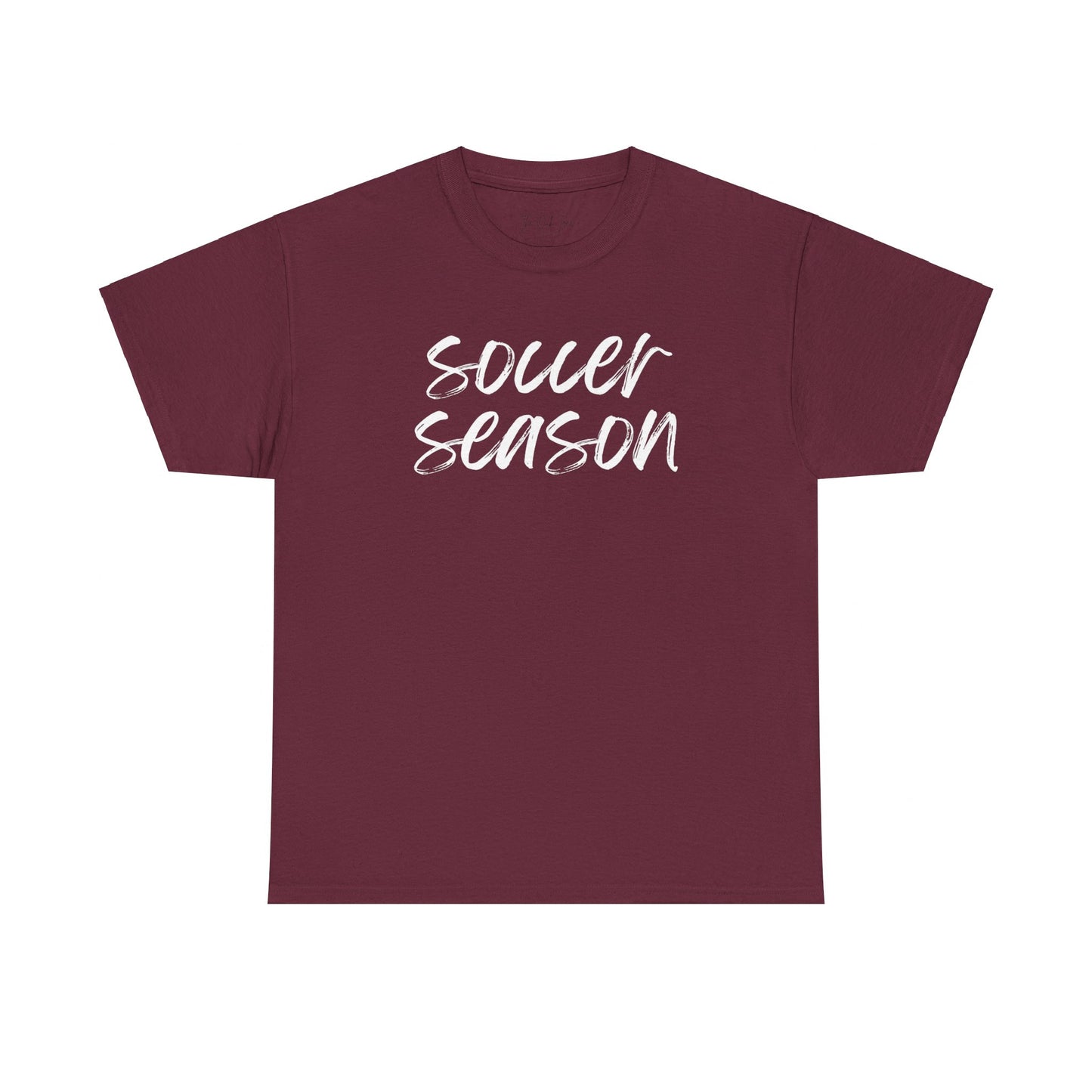 Soccer Season- White Text Tee